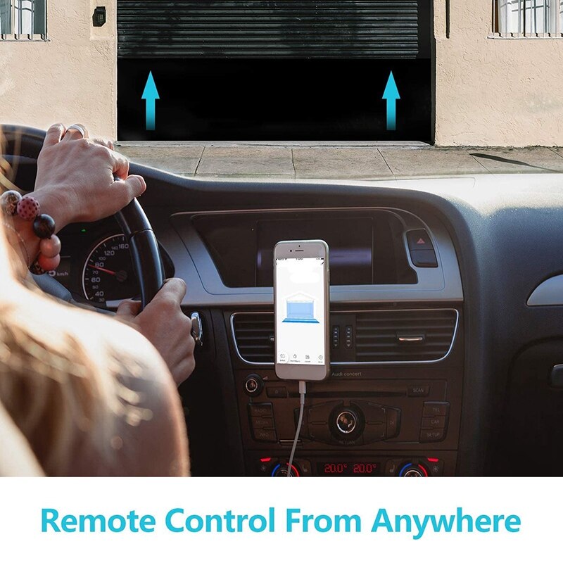 Retail Smart Garage Door Opener - WiFi Garage Door Control Compatible with Alexa, Google and IFTTT for IOS Android US Plug
