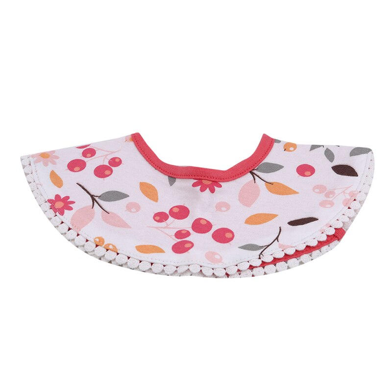 Baby Slabbertjes - 28cm Diameter - Cartoon Patroon - Katoen - Unisex Voedingsschort: Rood