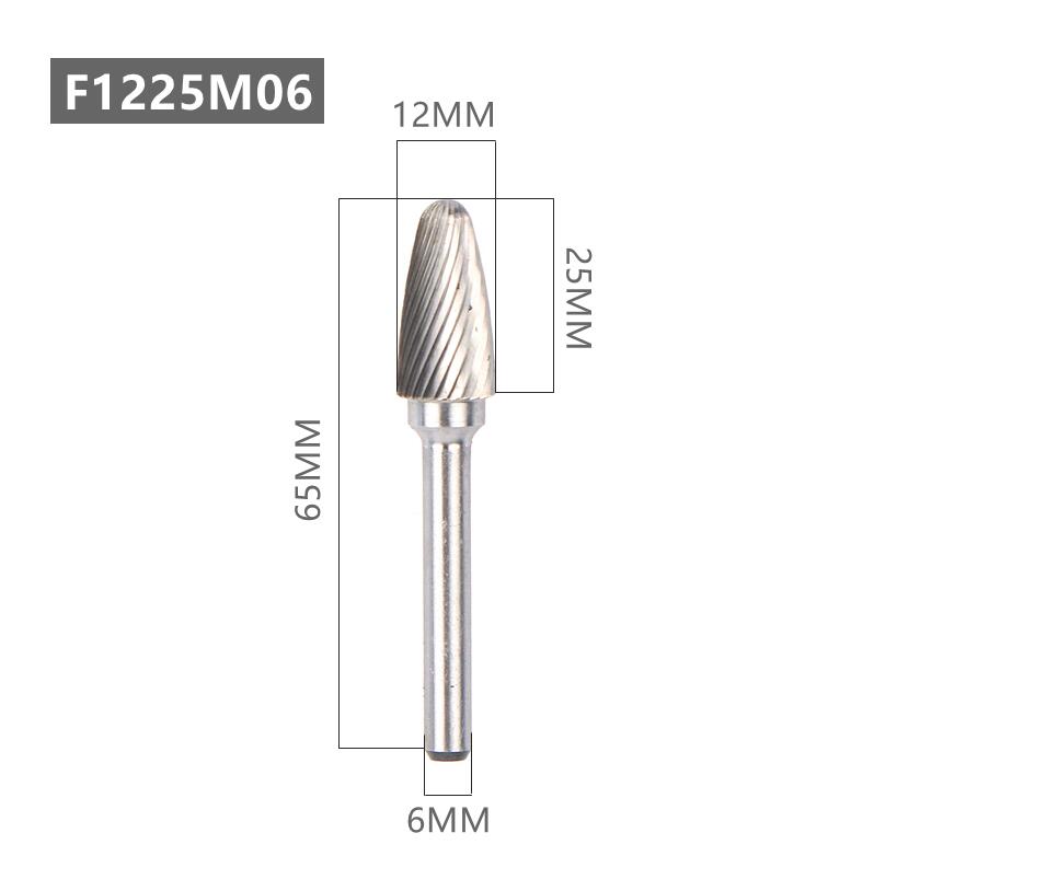 1pc Head Tungsten Carbide Rotary file Tool Drill Milling Carving Bit Tools Point Burr Die Grinder Abrasive Tools