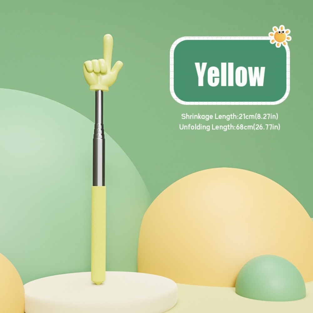 Stainless Steel Teaching Pointer Telescopic Rod Finger Teaching Stick Whiteboard Hand Pointer Teaching Tools: PURPLE