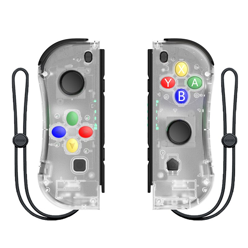 Controller Wireless multicolore per Nintendo Switch utilizzato tramite cavo e Bluetooth, comprese le funzioni di vibrazione e sensore: transparent