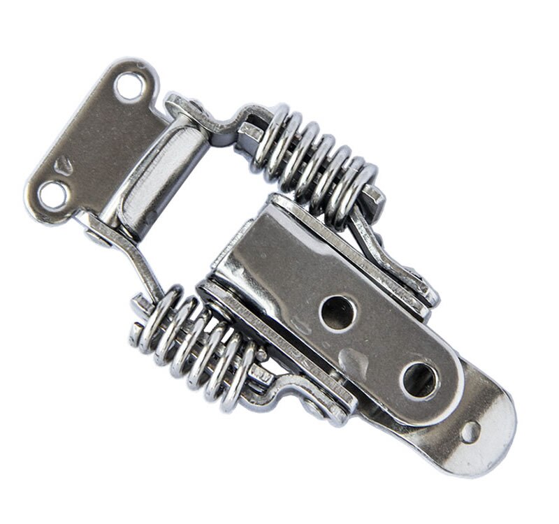 304 stainless steel double spring buckle ,Wooden box Toolbox ,Heavy duty lock,with lock hole,Electromechanical box Accessories