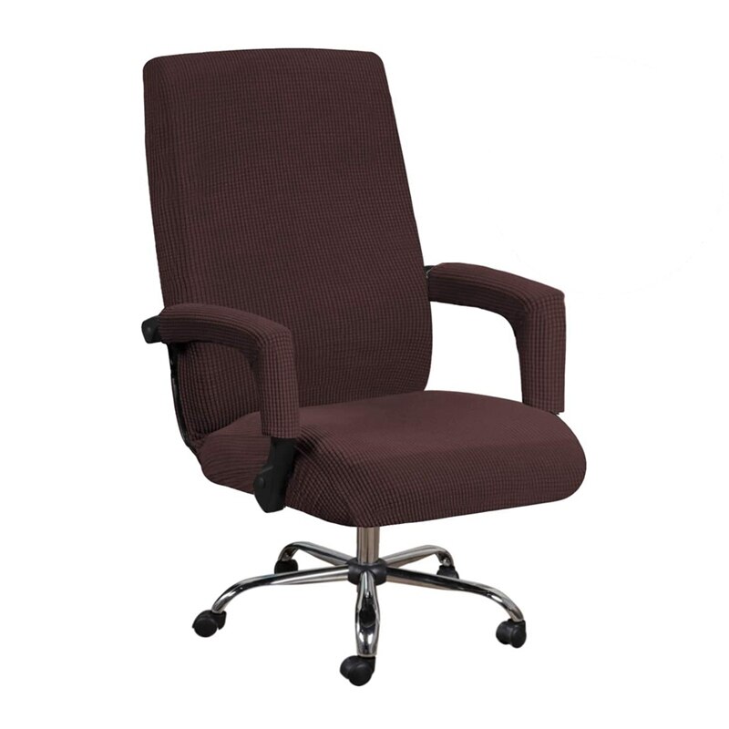 Spandex Computer Chair Cover Stretch Office Chair Cover Dustproof Seat Case Protector Removable Slipcovers With Armrest Covers