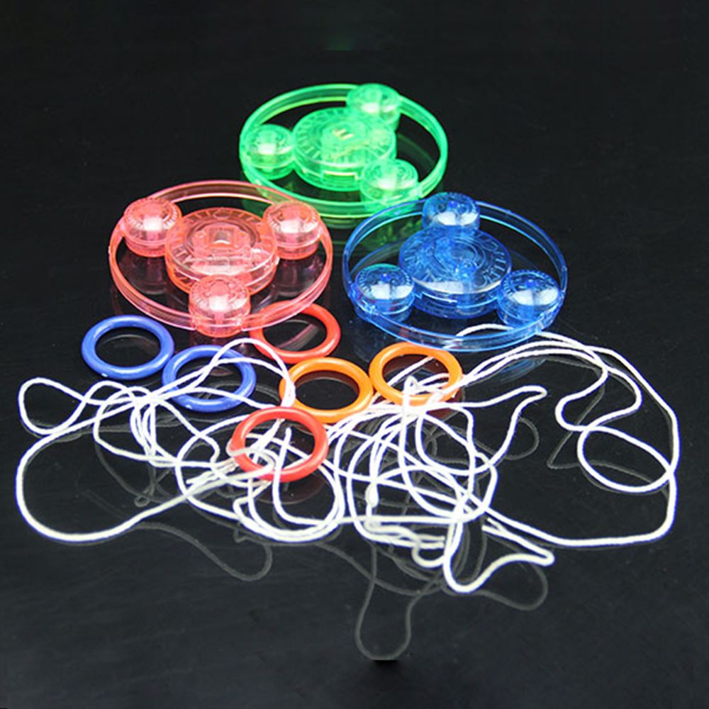 2 pièces doigt tirer corde jeux de société pour enfants lumineux main tirer corde Led éclairage jeu de société jouet enfants: Default Title