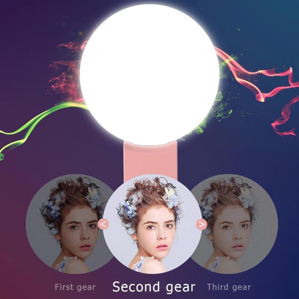 Mobile Phone LED Selfie Ring Light Portable Circle Fill Phone Light Clip For Cell Photography Rechargeable Lamp Beauty Came