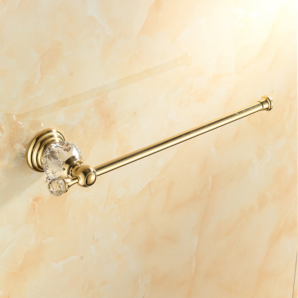 Chrome Toilet Paper Holder Brass Bathroom Roll Paper Wall Mount Crystal Tissue Holder Bathroom Accessories