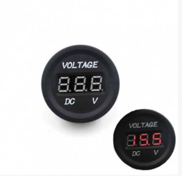 12-24v led automotive digitale detectie dc auto motor digitale voltmeter 10cm x 10cm x 10cm cz: Rood