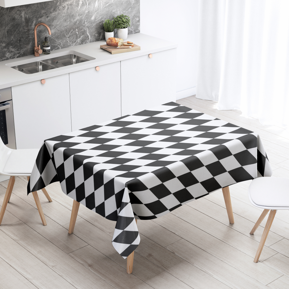 Black and White Tablecloth Anti-Stain Waterproof D... – Grandado