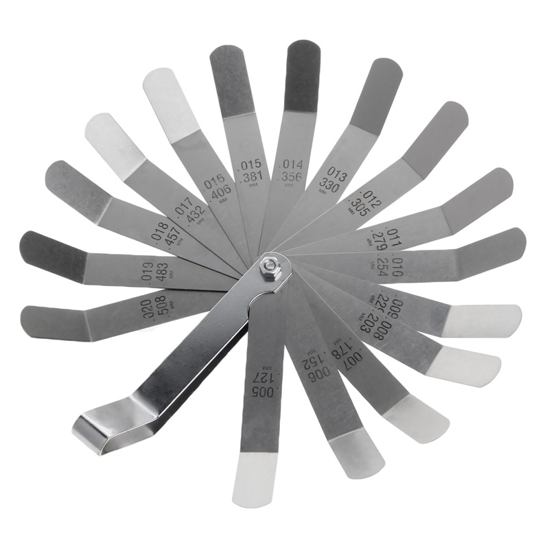 Feeler Gauge Metric 0.020 - 0.019mm Valve Offset Feeler Gauge High Strength 16 Blade Easy to use Durable
