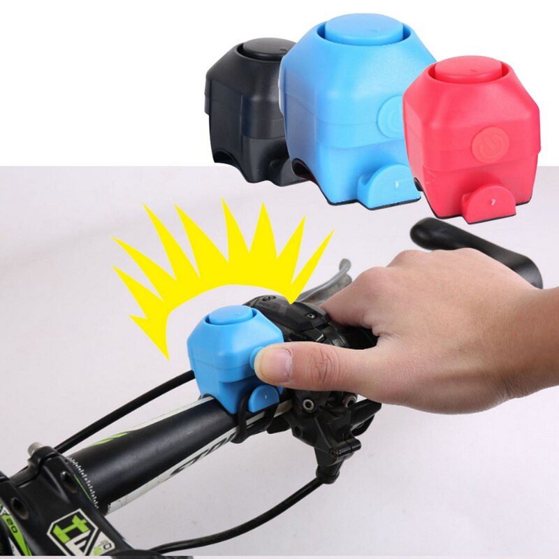 Cykel elektroniskt högt horn 130 db varningssäkerhet elektrisk klocka siren cykelstyr larmring klocka cykeltillbehör