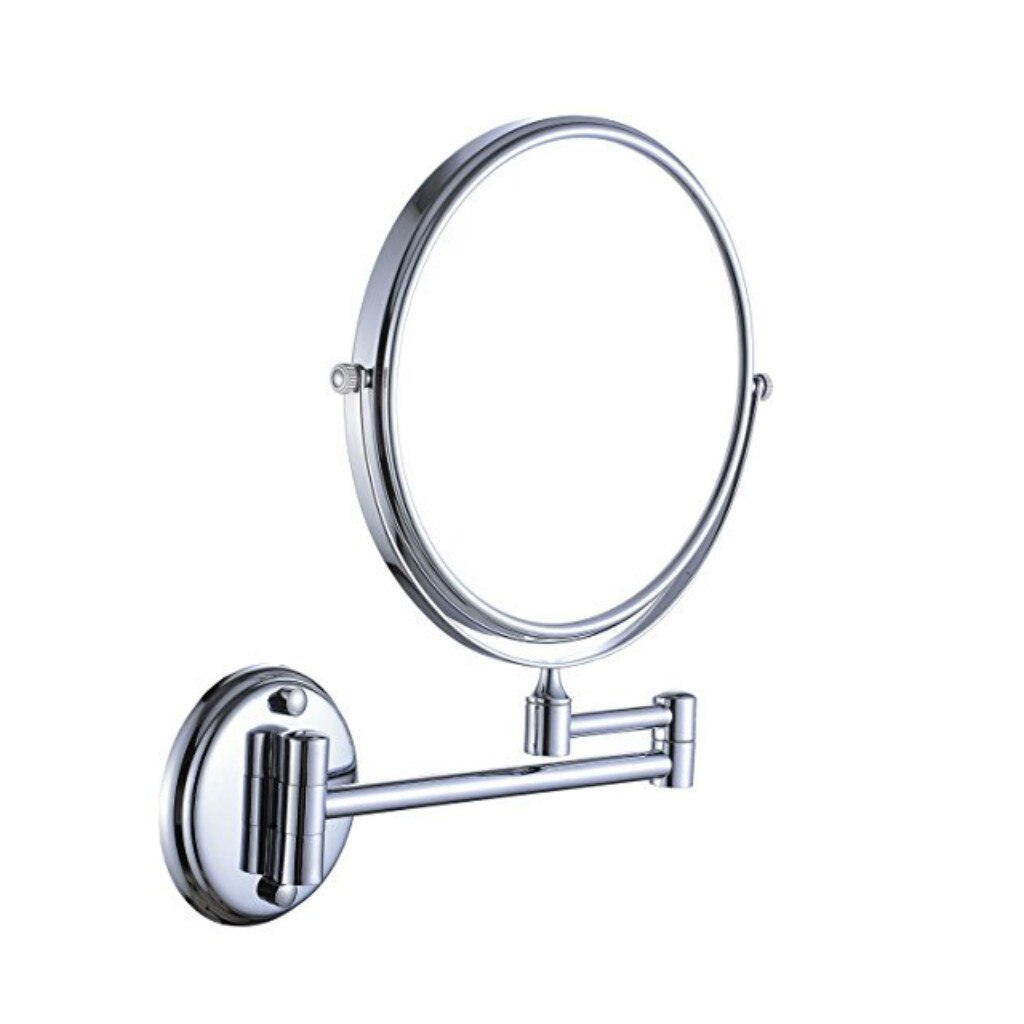 8-Inches Two-Sided Swivel Wall Mount Mirror with 5x Magnification, for Home, Salon, Cosmetic Shop, Hotel Bathroom &amp; Washroom