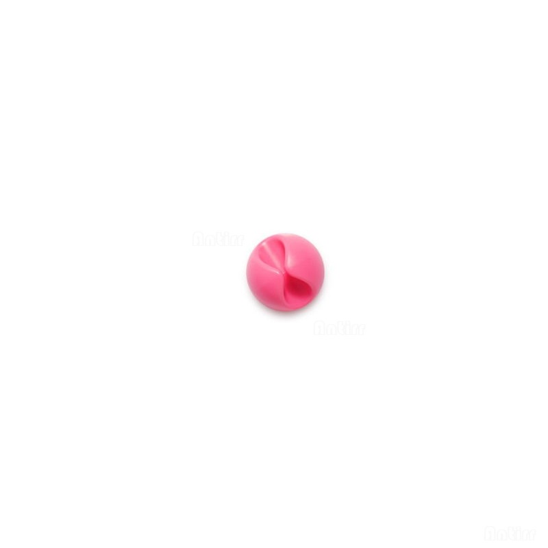 1/2/3/5 Slot Organizer do kabli silikonowy Organizer do zwijania kabla USB Desktop Tidy Management kabel z zaciskami uchwyt do myszy przewód słuchawek: Pink