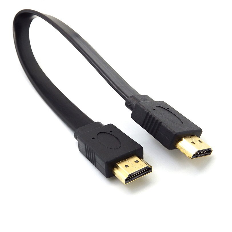 Full HD Short HDMI Male to Male Plug Flat Cable Cord for Audio Video HDTV TV PS3 May31 Factory price