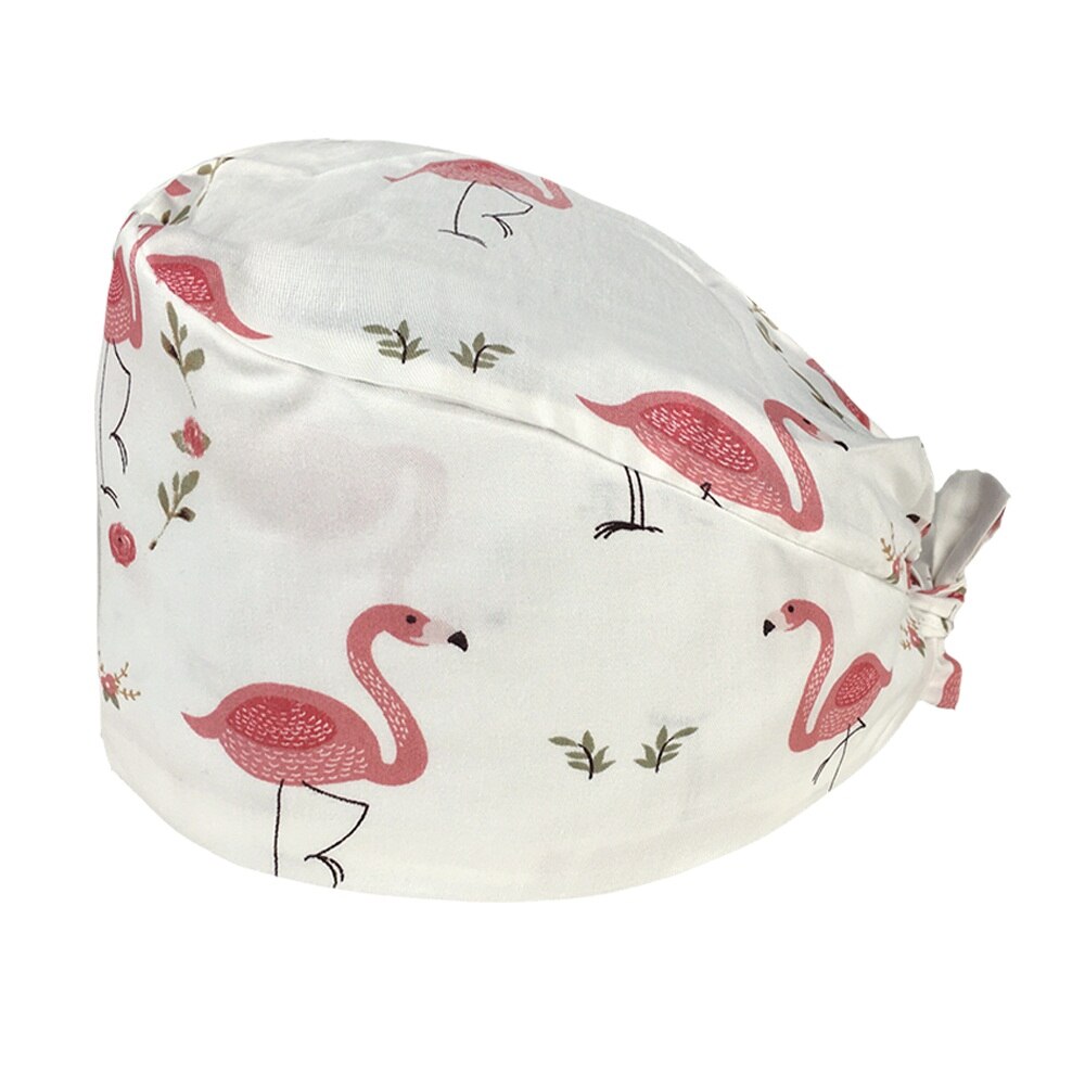 cartoon printing adjustable breathable scrub cap custom beauty salon nursing caps hospital surgical caps: 12029