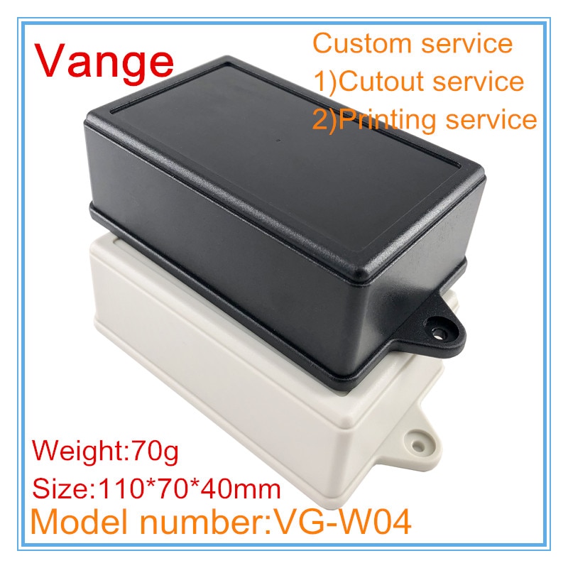1pcs/lot injection mold made box IP54 ABS plastic wall mounted diy case enclosure for PCB project box 110*70*40mm
