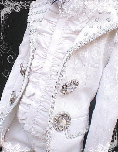 [Wamami 510 # Príncipe blanco traje/traje para 1/4 MSD 1/3 SD DZ DZ70 SD17 70cm BJD chico Dollfie