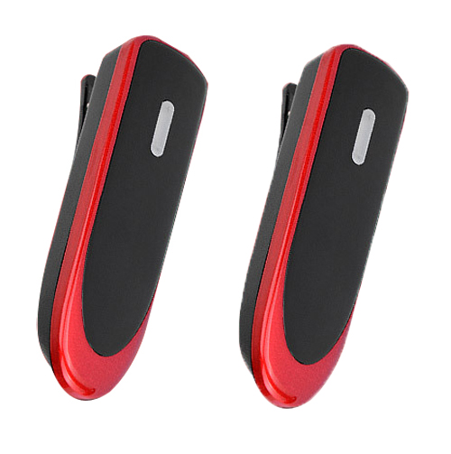 Walkie Talkie Lavalier Mini radio Wireless per ristorante parrucchiere salone di bellezza Hotel piccolo gancio per l&#39;orecchio citofono: 2pcs Red