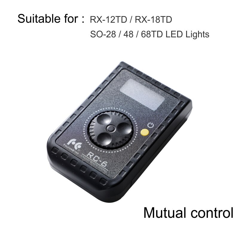 Falcon Eyes Remote Control RC-6 Rotary Control For Led Photo Camera Video RX-12TD RX-18TD & SO-28TD/48TD/68TD Soft Light