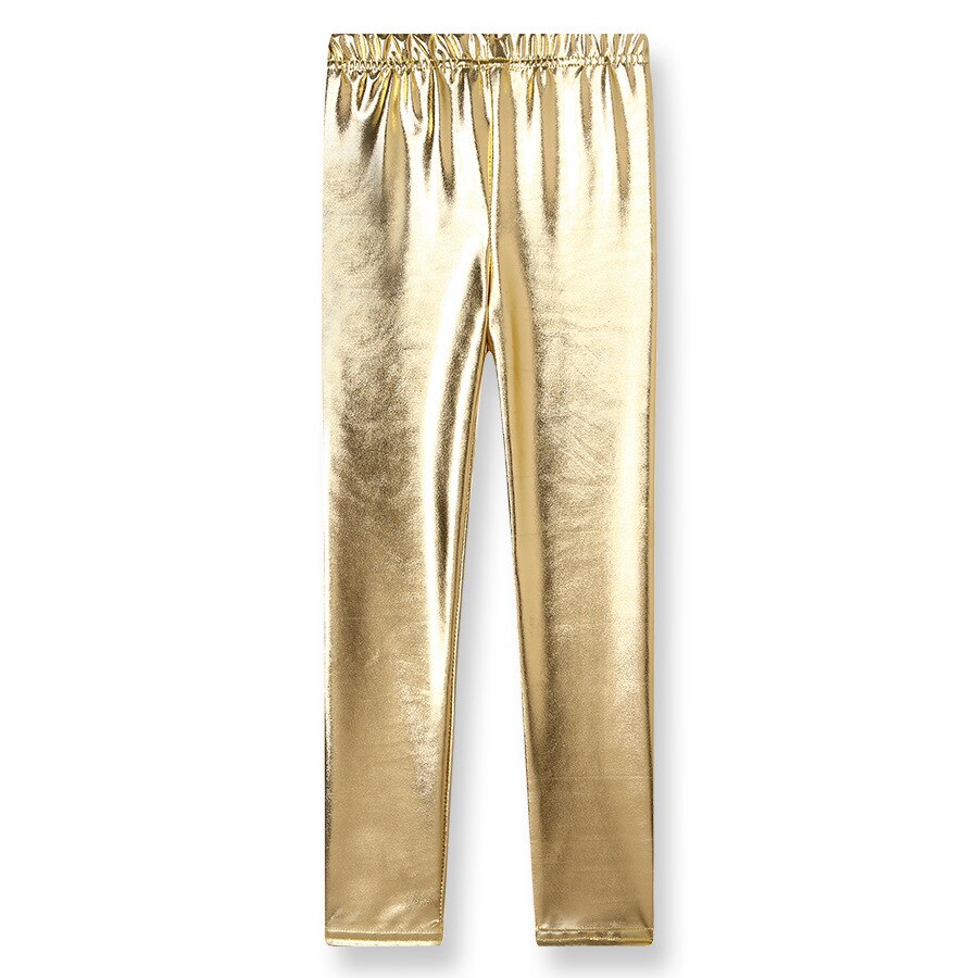 Leggings för #39 bling flickor byxor barn guldbyxor vår höst leggings för flickor barn byxor baby legins 2-9y: Guld- / 3t
