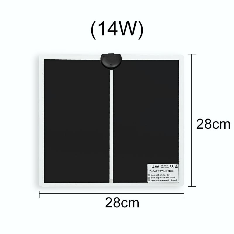 Tapete de aquecimento para répteis, para animais de estimação, controlador de temperatura ajustável, acessórios de répteis, esteira de calor de fazenda, 5-35w: 14W