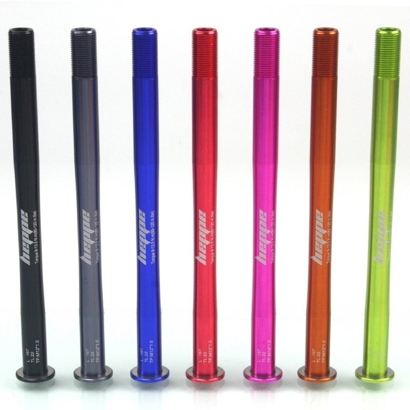 HEPPE-eje pasante para bicicleta de montaña, brochetas de eje trasero, 12x142, 12x148, liberación rápida, 167mm, M12xP1.0, multicolor