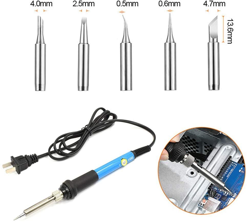 Elektrisk lödkit kit vedeldad penna 46 st 60w tips pyrografi hantverktyg 110v/220v reparation för träbearbetning