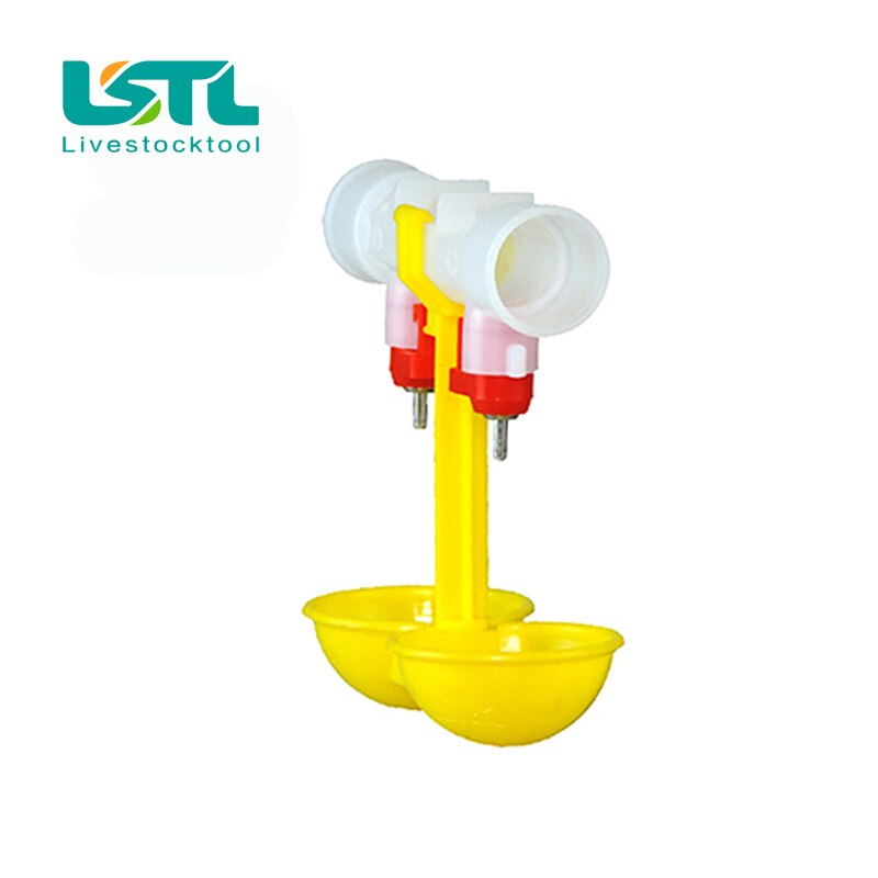 10 Uds aves de corral pollo bebederos de tetina doble colgante tazas de bebedero para pollos aves de corral granja equipo de alimentación al por mayor
