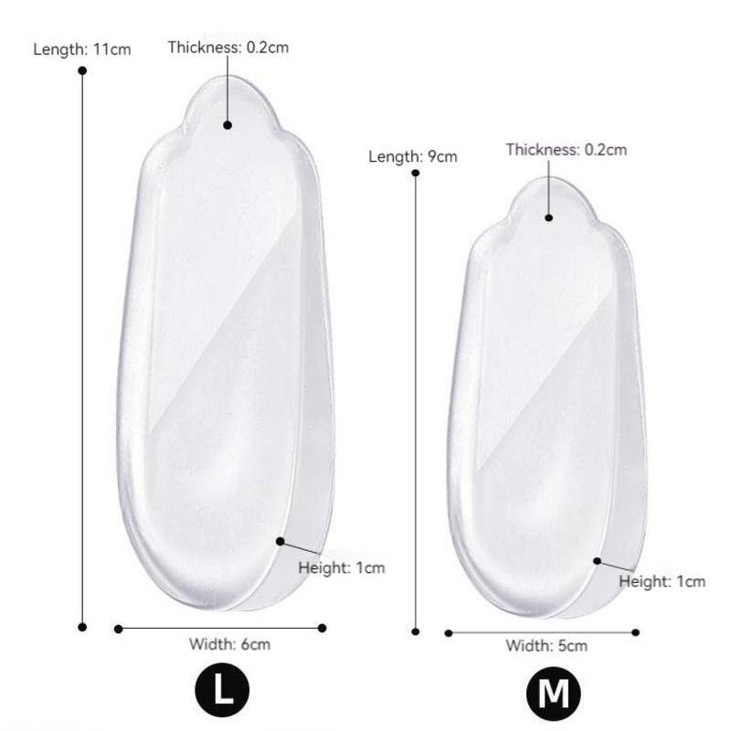 2 pçs medial calcanhar lateral cunha palmilhas de silicone supinação pronation gel corretivo adesivo sapato inserções para alinhamento do pé