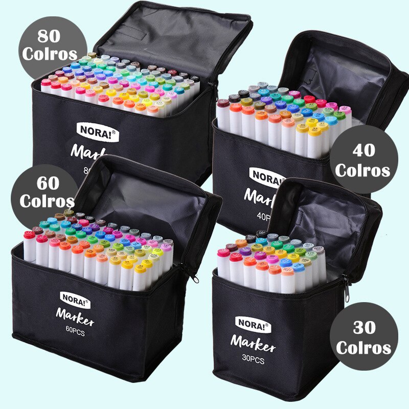 30/40/60/80 Kleuren Schetsen Markers Manga Graffiti Markers Tekening Set Highlighter Voor Sktechbook Scrapbooking Art levert