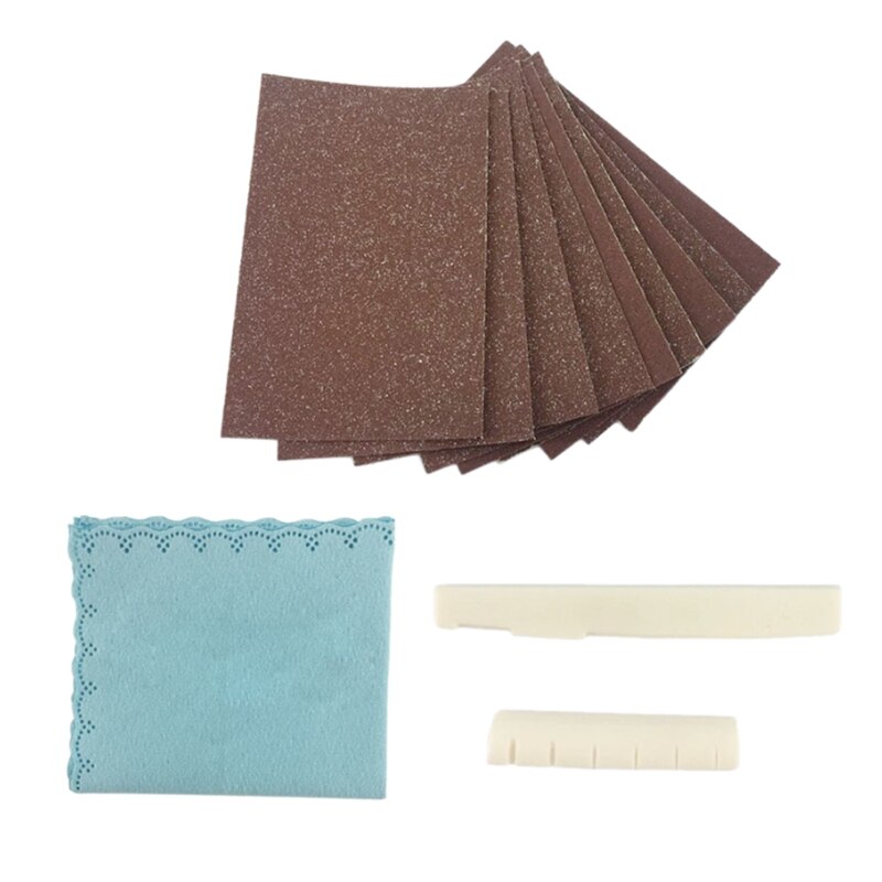 Draagbare Gitaar Reparatie Tools Slot Moer Bestand Diy Repair Tools Zilver Accessoire Gitaar Roestvrij Staal Zag Staven