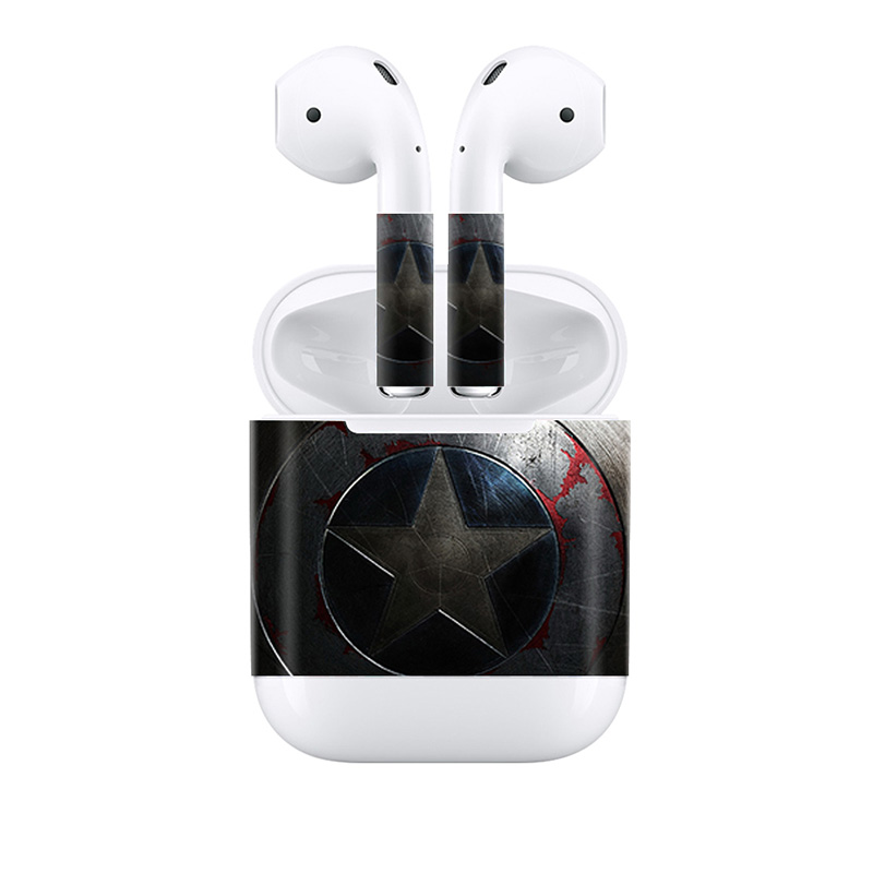 For Apple AirPods 2 Earphone Sticker Earbuds DIY Personality Decal Vinyl Camouflage Skin Wireless Charging Box Sticker: 924