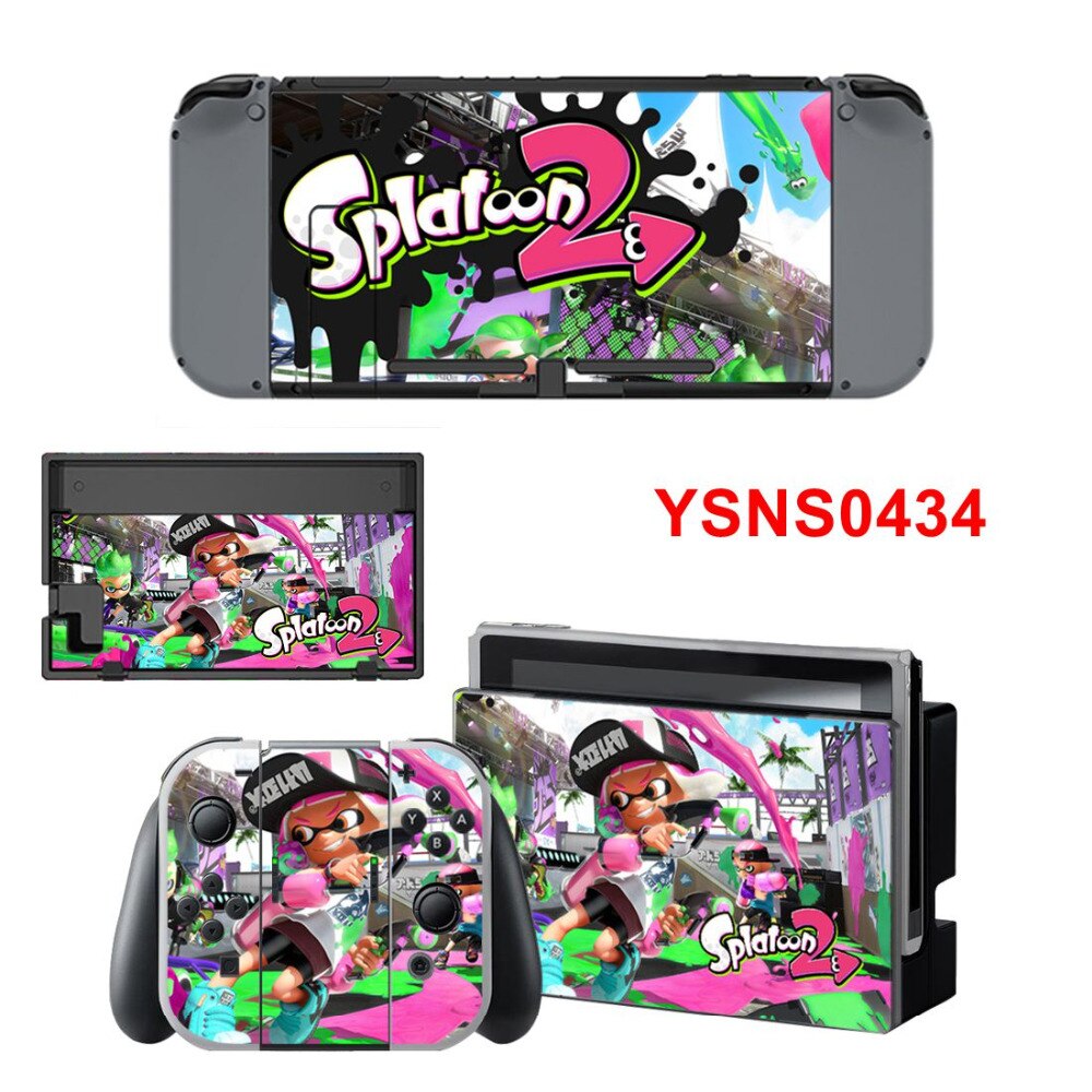 Splatoon 2 Aufkleber Nintend Schalter Haut NS Konsole Controller Vinyl Skins Decals Aufkleber Spiel Abdeckung Für NS