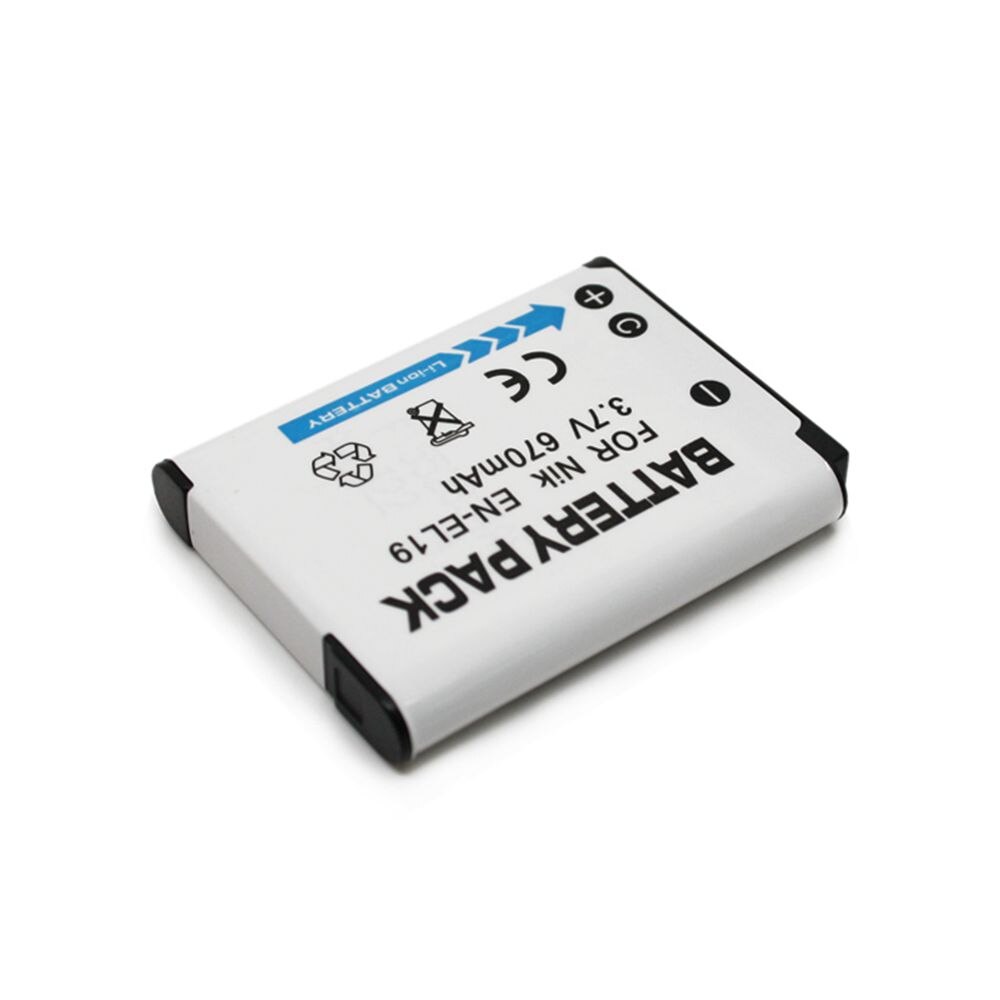 WHCYonline 670mAh EN-EL19 EN EL19 ENEL19 Batterie Pour Appareil Photo Nikon S2500 S100 S2600 S3100 S3200 S3300 S4100 S4200 S4300 S6600