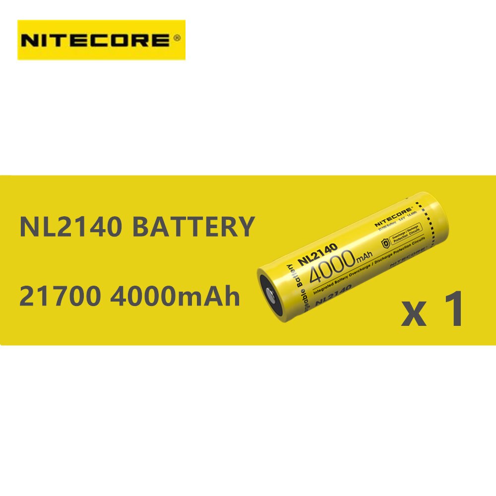 1 stuks van NITECORE 21700 oplaadbare batterij NL2140/NL2145/NL2150: 1 pcs NL2140