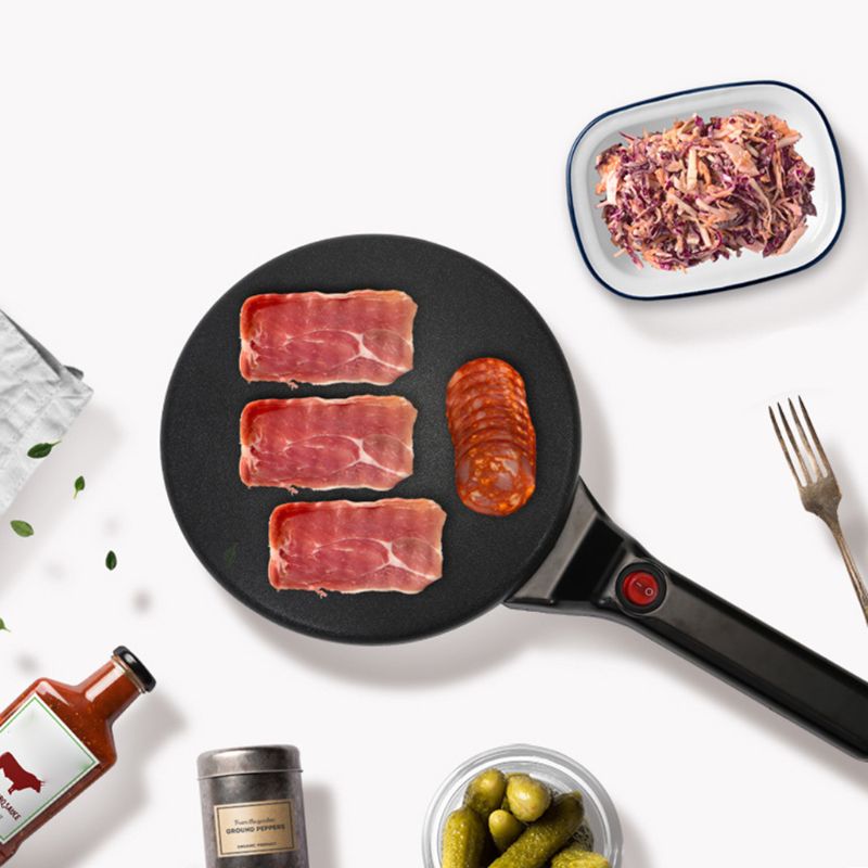 Máquina de tortitas para hacer Pizza, plancha antiadherente para freír, máquina para hornear Pan y pasteles, utensilios de cocina para hornear, enchufe del Reino Unido