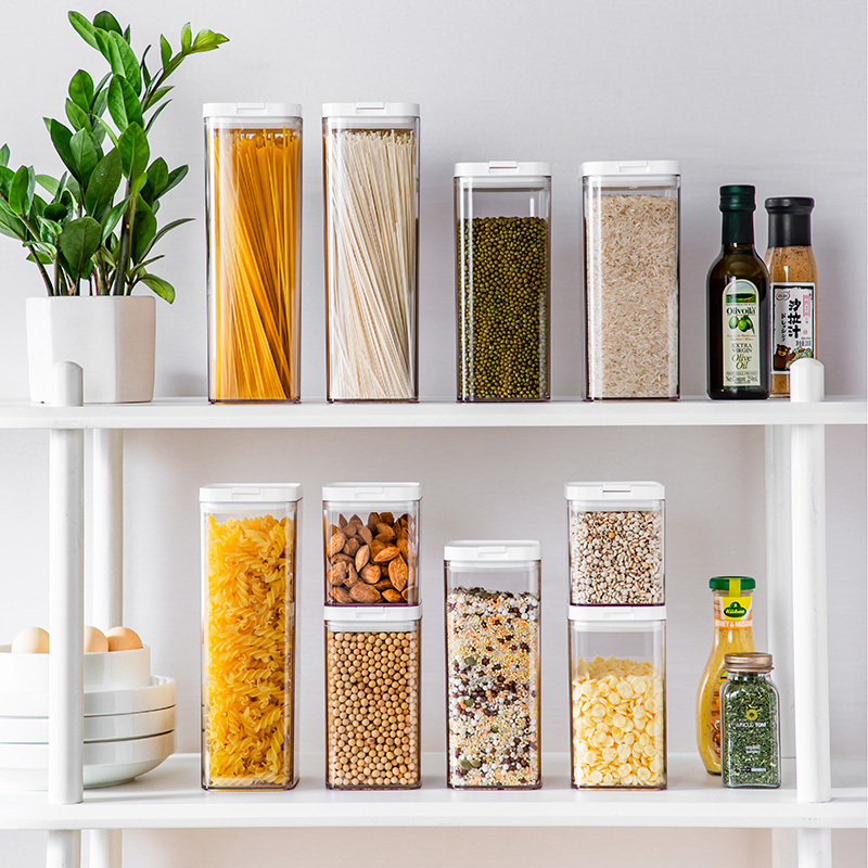 Plastic Storage Container,Sealed Container,kitchen Storage Jars for Grain,Cereal,Pasta,Noodles,Coffee Beans,Leak-proof