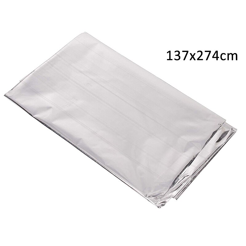 1 stk engangsdekor til duken til bryllupsdagsfest aluminiumsfolie borddeksel kjøkkenutstyr 137*274cm: Sølv