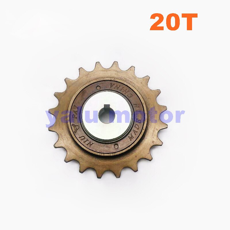 16T 18T 20T 22T Ebike Ruota Libera con Adattatore di base per unire Motore 1/2 "X" 1/8 "Catena di Misura #410 Catena Della Bicicletta per Guida a Sinistra Del Motore: 20T con adattatore