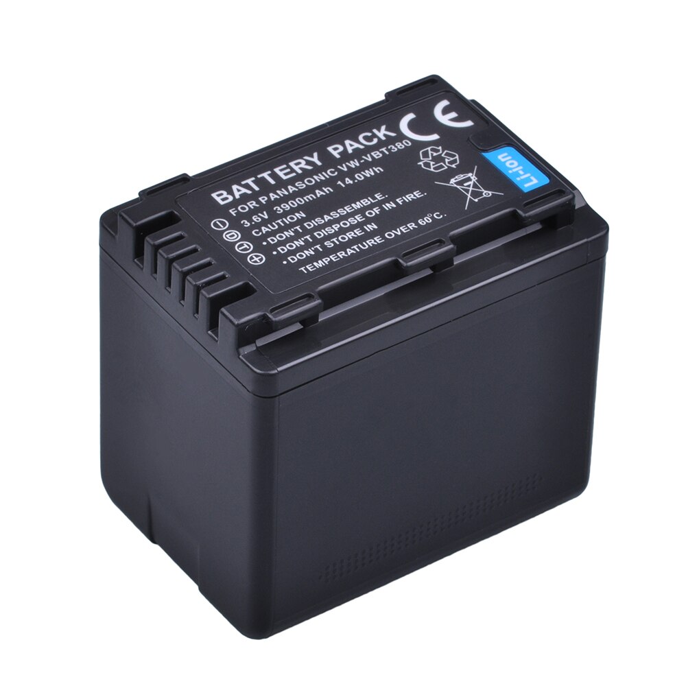1 stk 3.6v 3900 mah vw-vbt 380 vw vbt 380 vwvbt 380 vw- vbt 190 batteri til panasonic hc -v770 hc-v800 hc-v380 hc-v260 hc-v380gk batteri