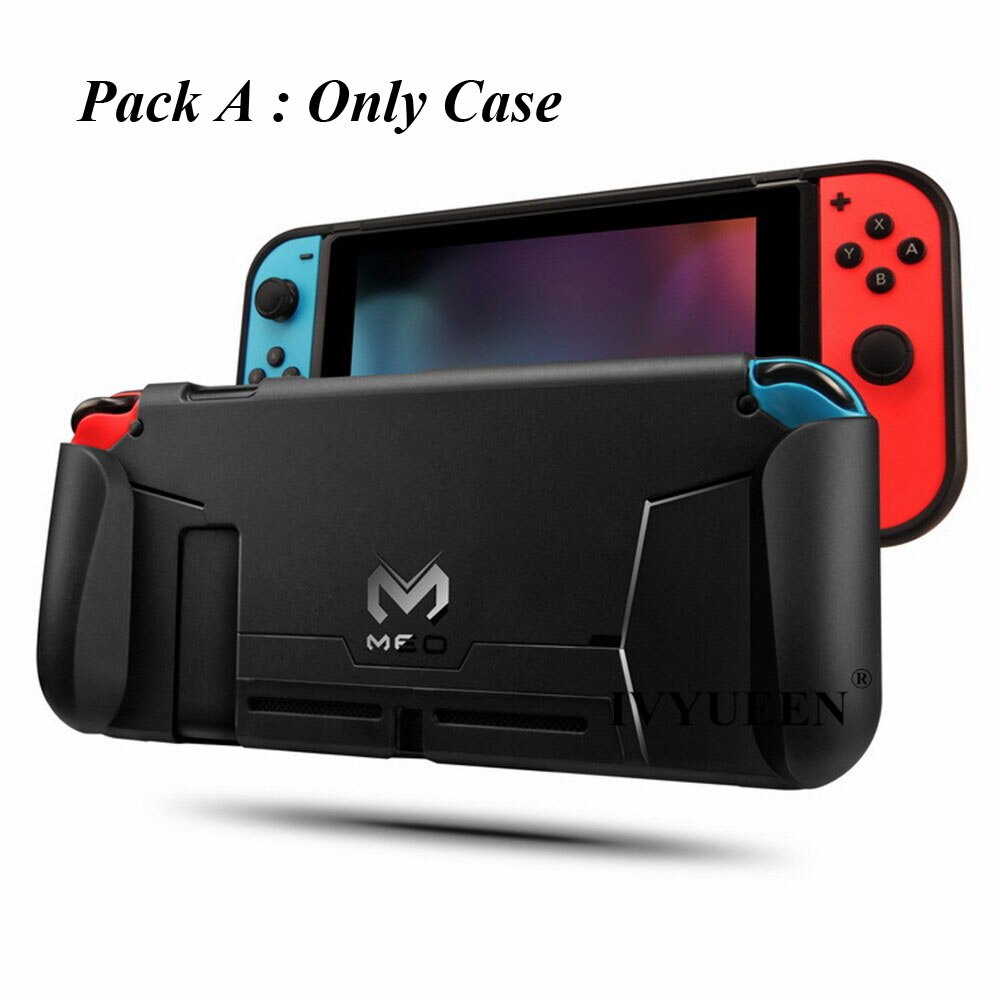 Funda con empuñaduras protectoras de TPU para consola de interruptores de lvyueen para controlador de interruptores 4 juegos de absorción de golpes: Pack A