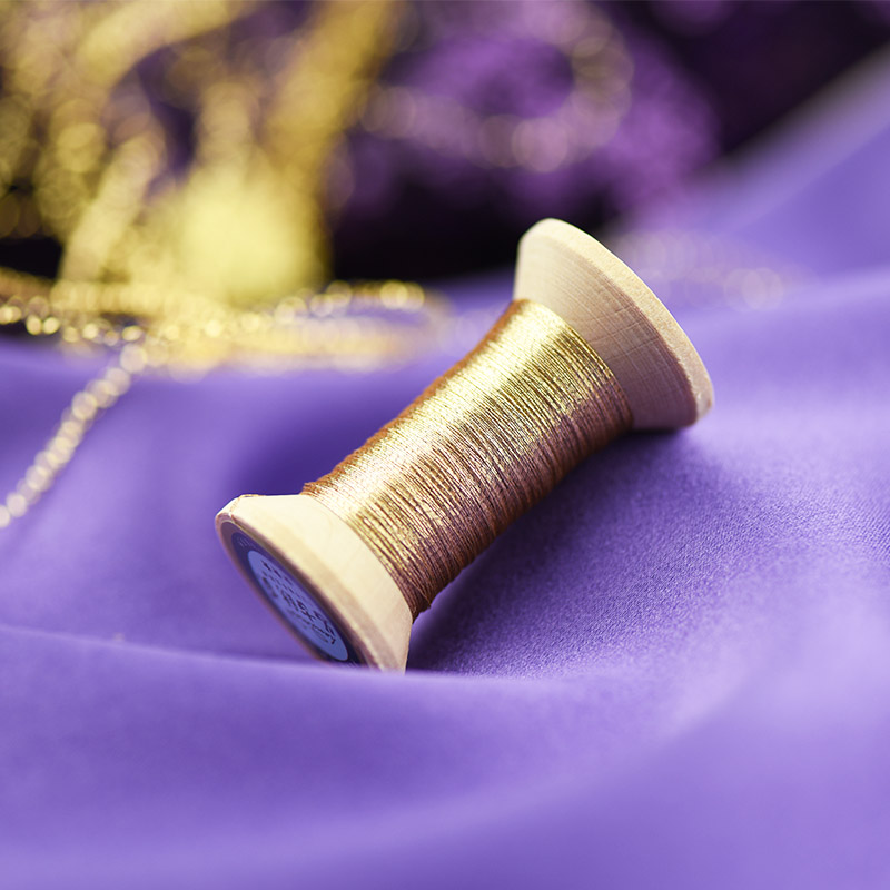 Hilo de color degradado para bordado francés, carrete de bordado, hilo de bordado dorado colorido, 50 metros por pieza, dorado champán: 3