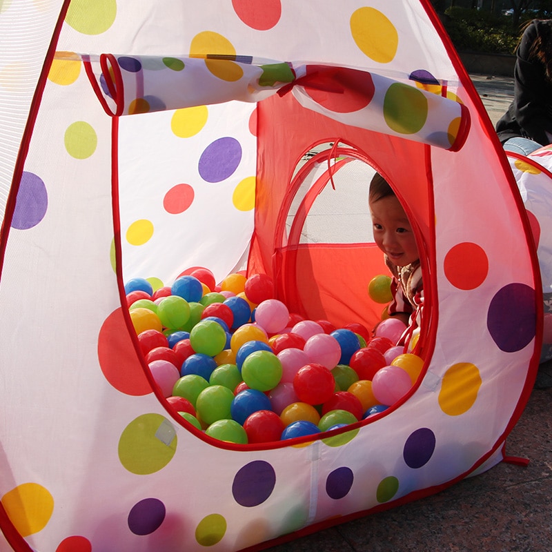 3 In 1 Speelgoed Tent Voor Kinderen Foldabling Pop Up Tunnel Basketbal Spel Draagbare Outdoor Baby Play Tenten Huis Hut voor Kinderen Speelgoed