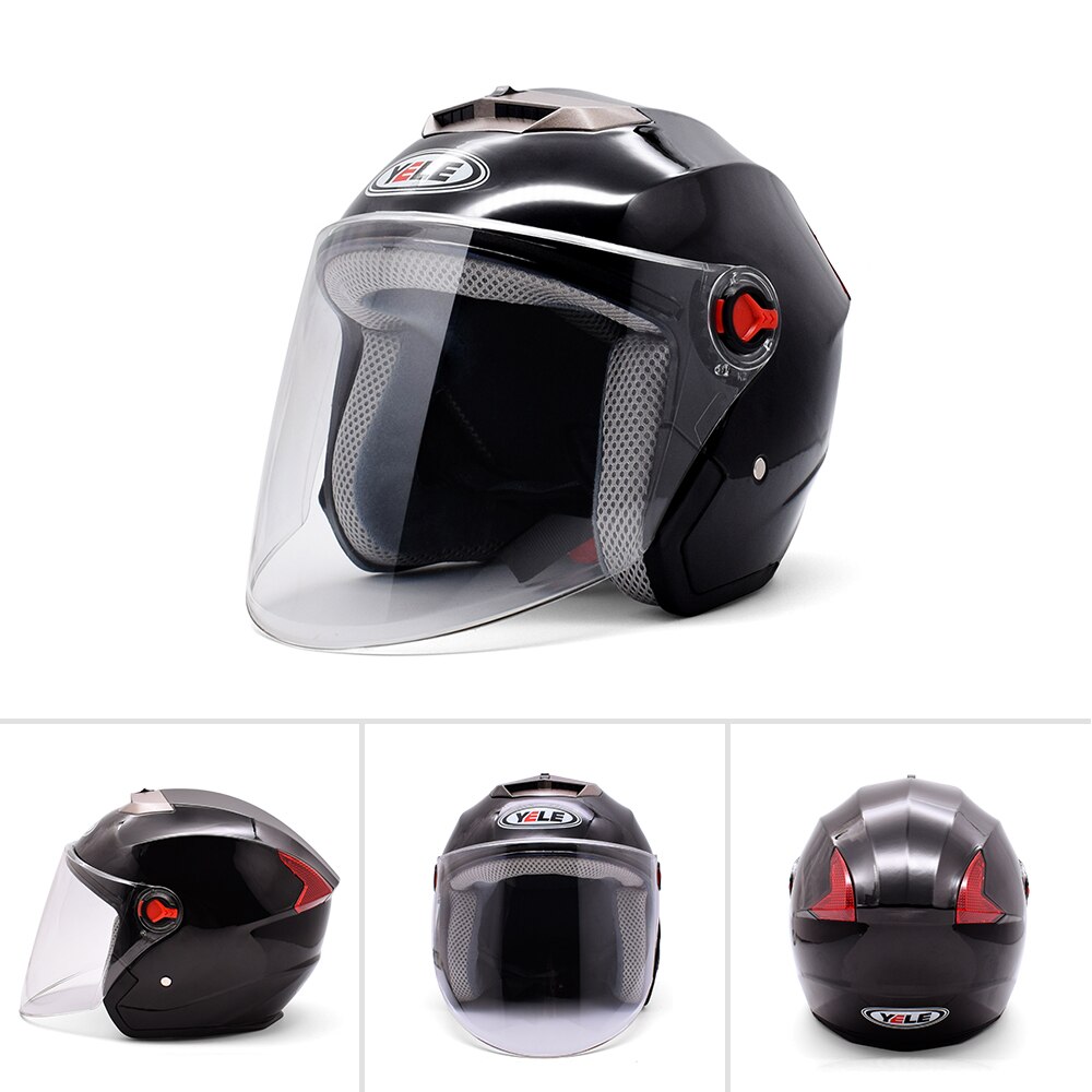 For Yamaha FZR 600 TRX850 FZR400 BT1100 XJR400 MT 10 09 Unisex Motorcycle Helmet Open Face Moto Modern Electric Bicycle Helmet: Black