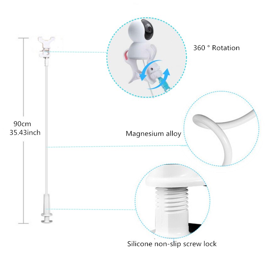 Multifunctionele Verstelbare 90 Cm Babyfoon Houder Vaste Stretch Beugel Universele Camera Houder Telefoon Houder