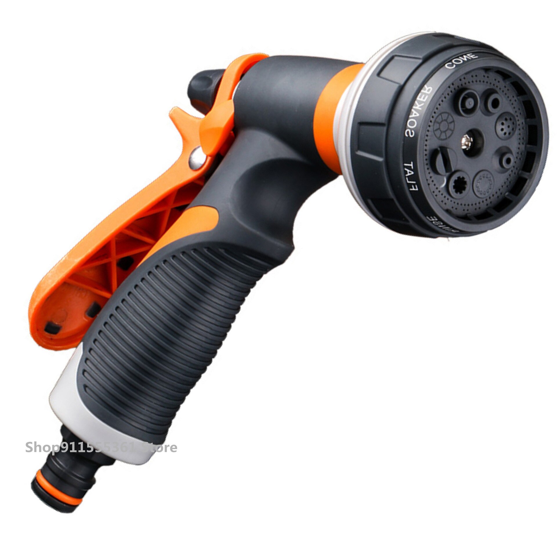 4pcs/set Watering Gun Garden Nozzle Hose Nozzle Adjustable Nozzle Water Gun Lawn Hose Multifunction Garden High Pressure Sprayer: white