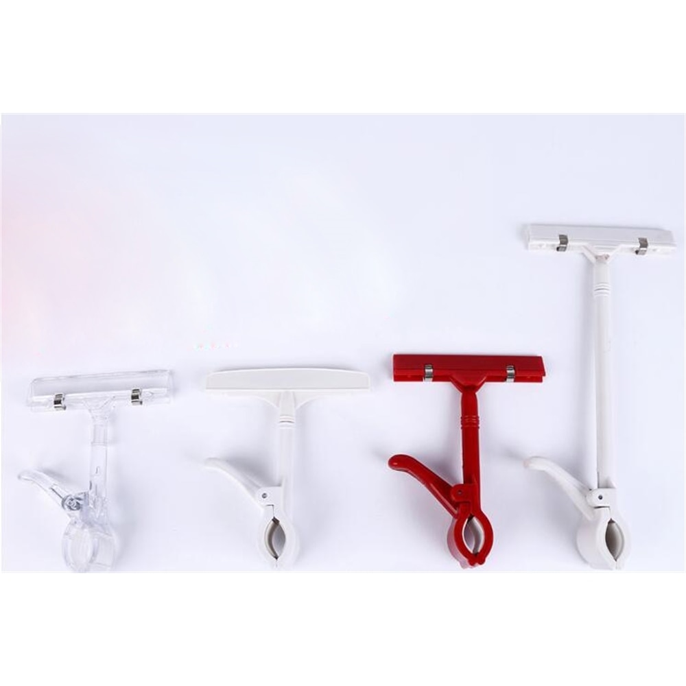 Pop Sign Clip Price Tag Display Clamp Name Card Clip Note Memo Photo Clip Shelf Talker Label Holder Black Label Clip