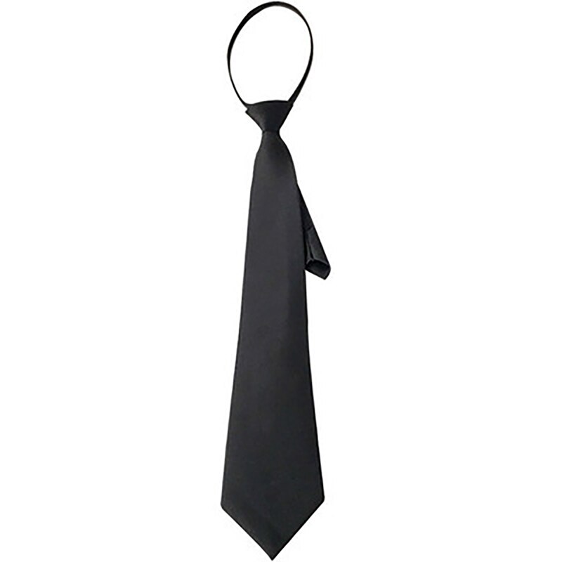 Black Neck Ties for Student Solid Silky Men Women Ties Japanese Style Necktie Slim Men Ties School Uniform Accessories: Default Title
