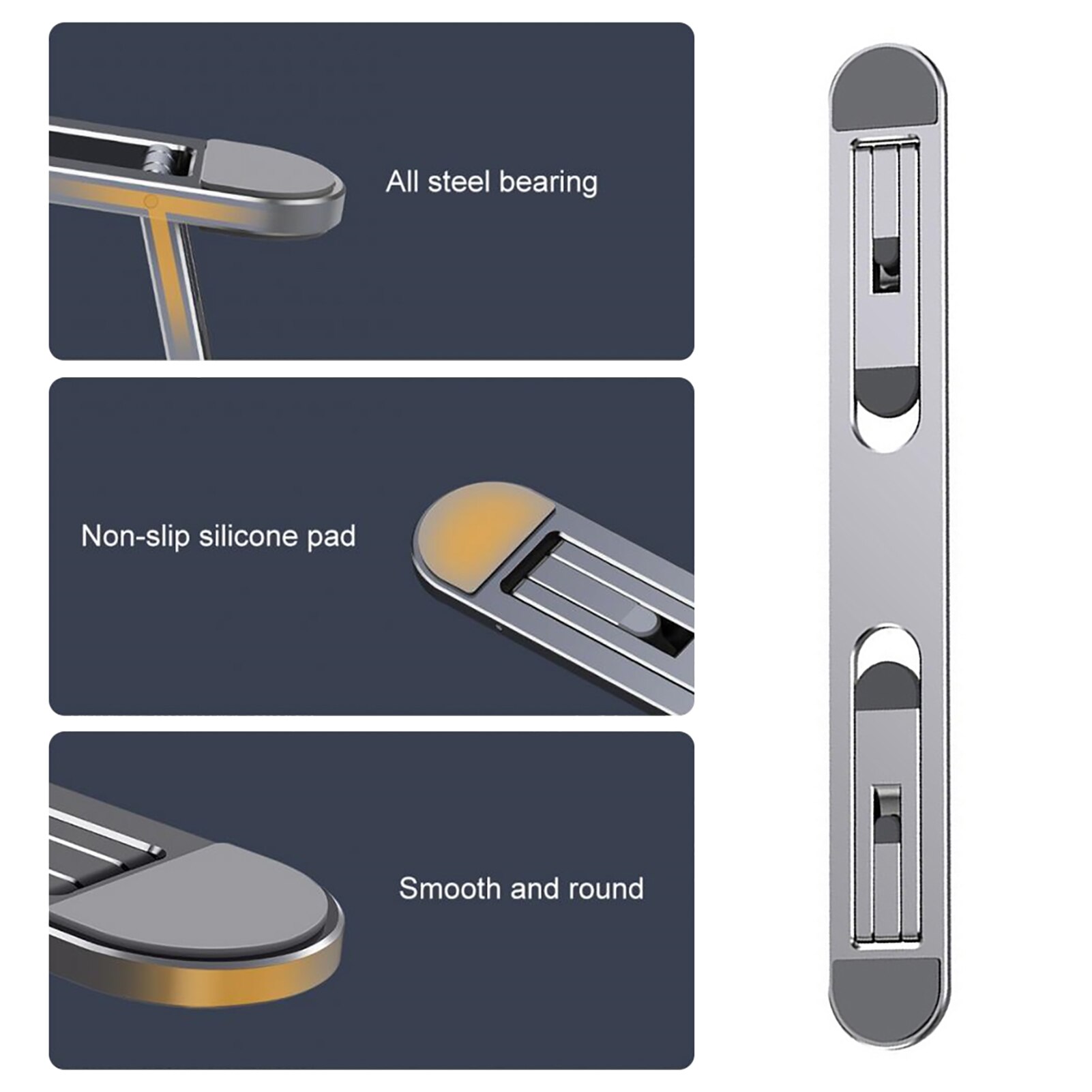 Portable Laptop Stand Ergonomic Laptop Computer Bracket Portable Invisible Storage Folding Adjustable Suspended Satnd Holder: Default Title