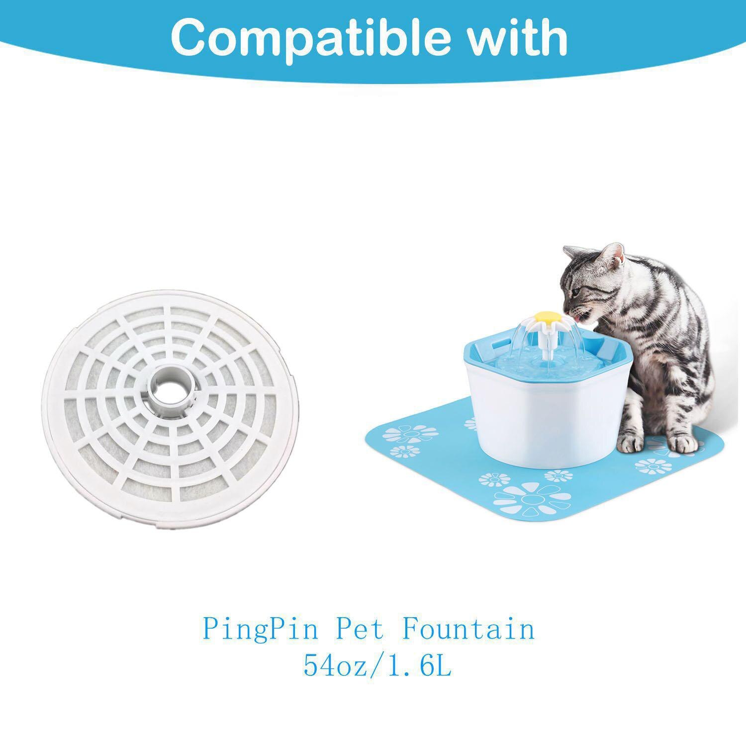Plastic+Nylon Automatic Circulation Cat Water Purifier Filter Hygienic Pet Drinking Fountains Filter Kitten Saft