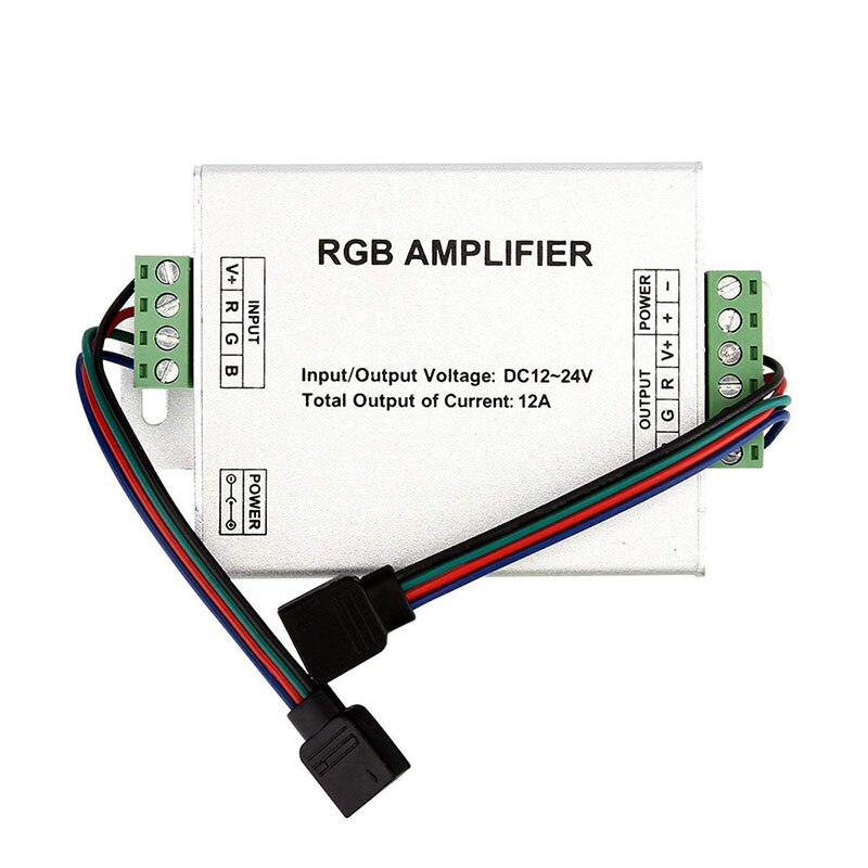 12A DC12V-24V LED RGB Strip Amplifier Led RGB Amplifier Strip Power Repeater Console Controller